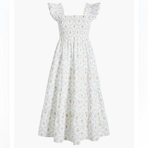 EUC Ellie Nap dress by Hill House in pastel trellis.